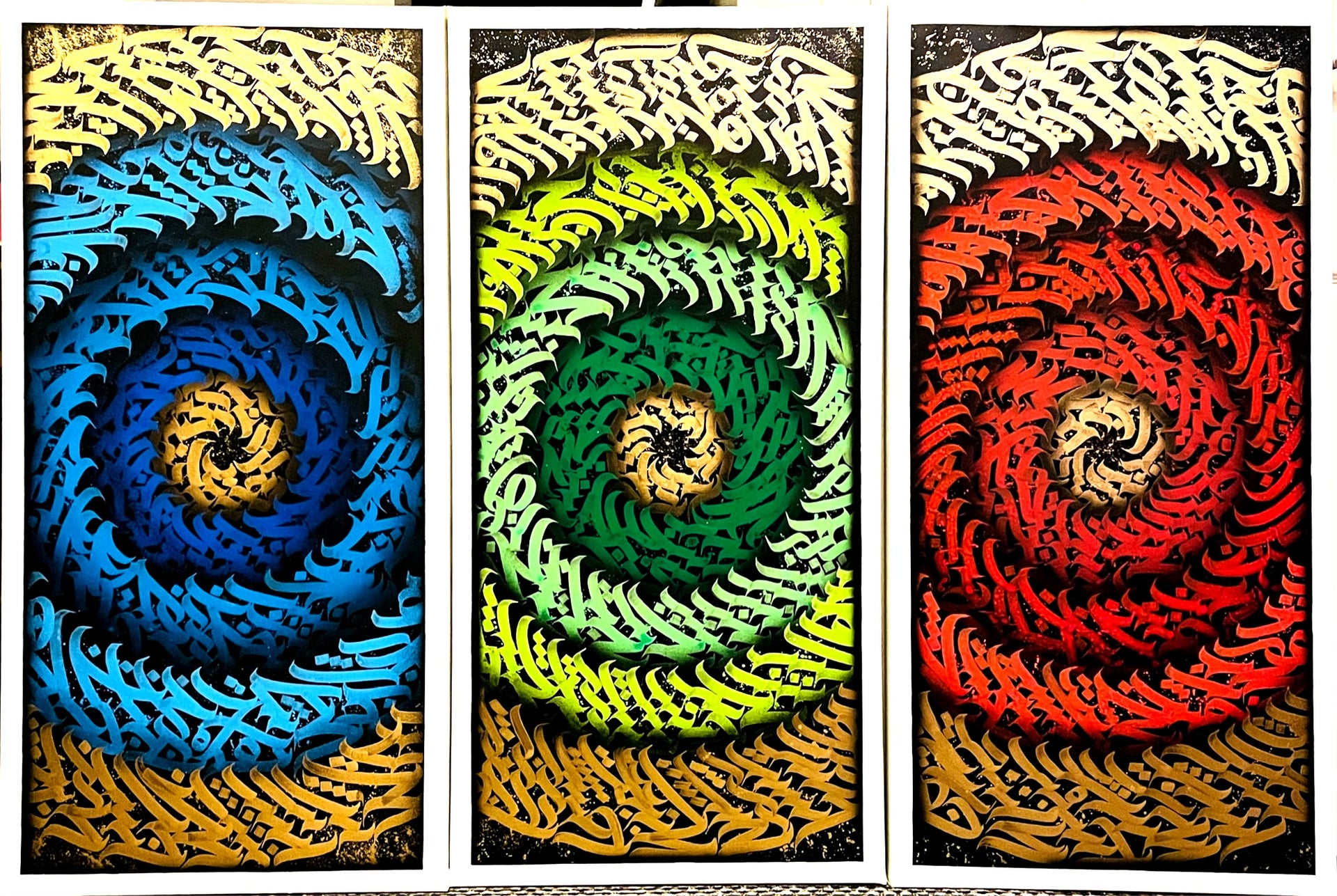 Calligraffiti elements of the earth