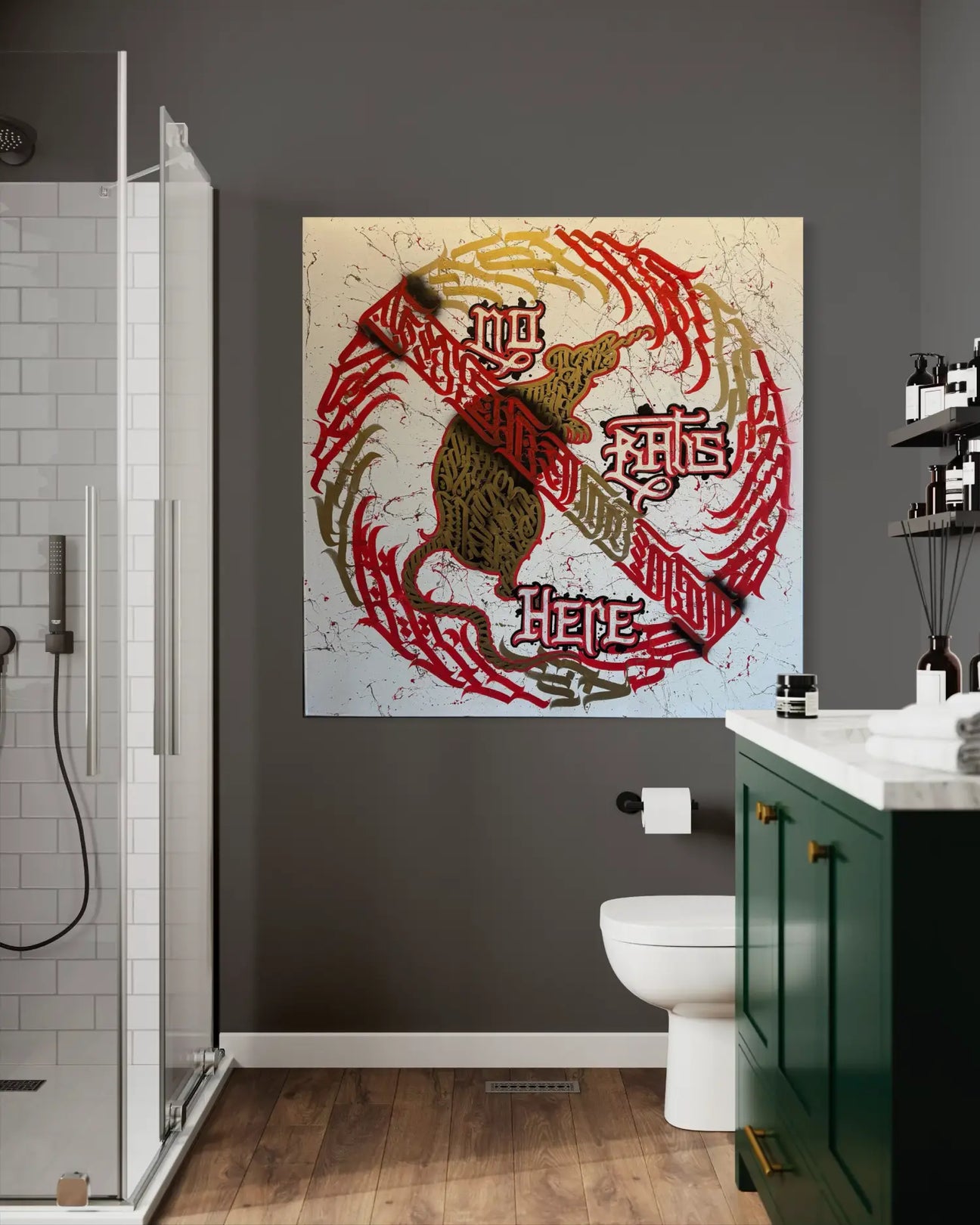 No Rats Here: A Bold Calligraffiti Statement by Burnzy Art