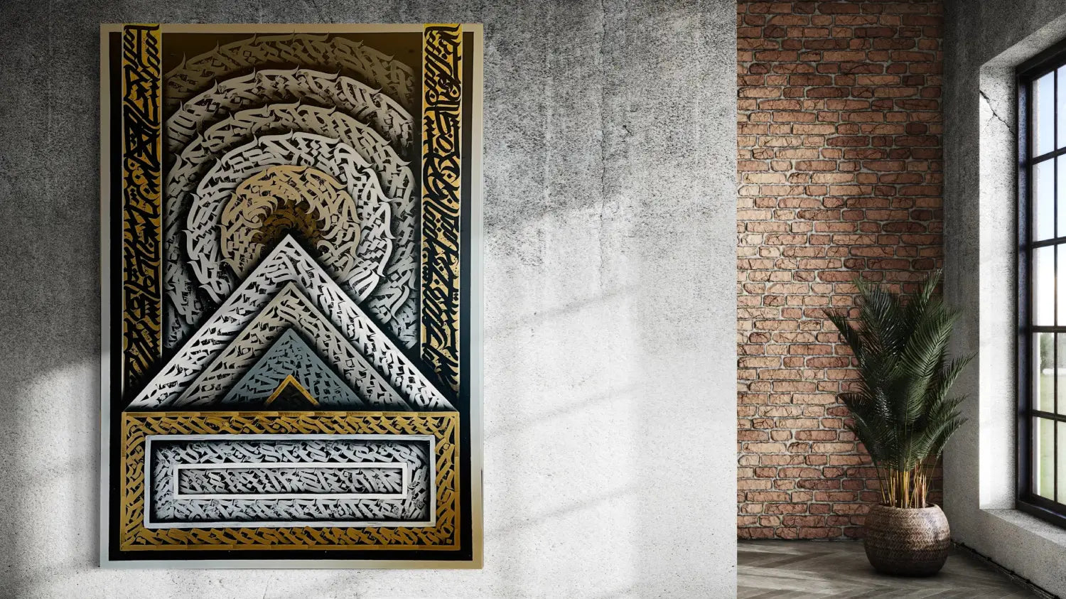 Burnzy art Calligaffiti architecture  room view