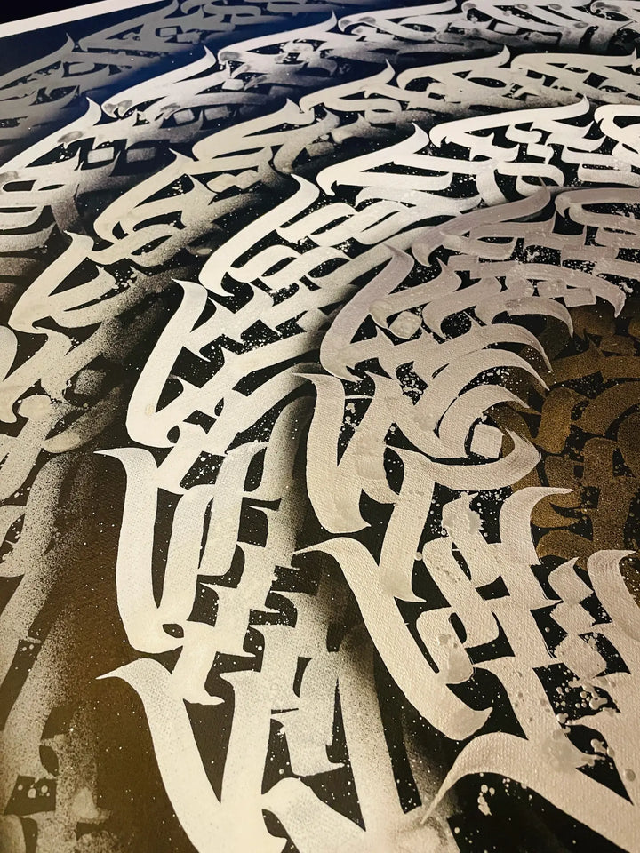 Burnzy art Calligaffiti architecture details shot 4