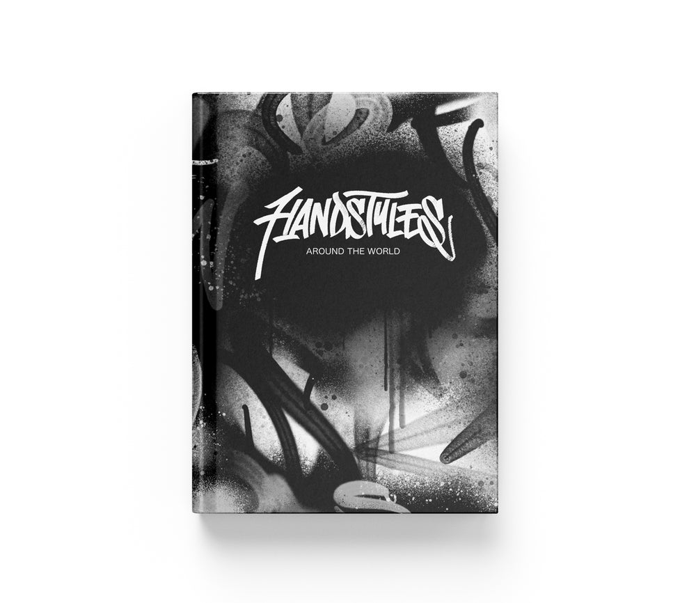 Book or notebook with 'Flandsteens' logo and text on a black and white abstract design cover.
