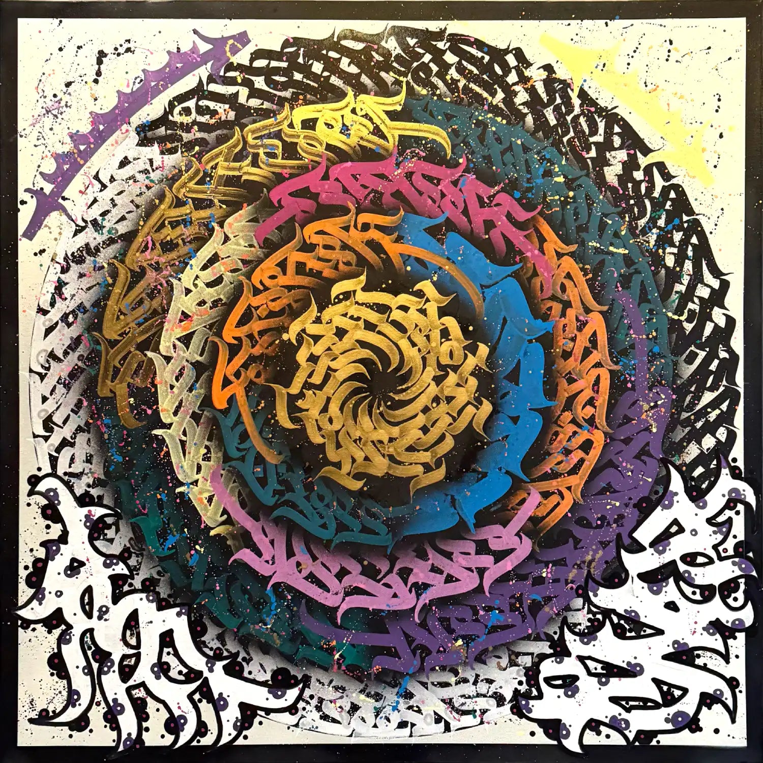 Burnzy art, Wild style calligraffiti full view