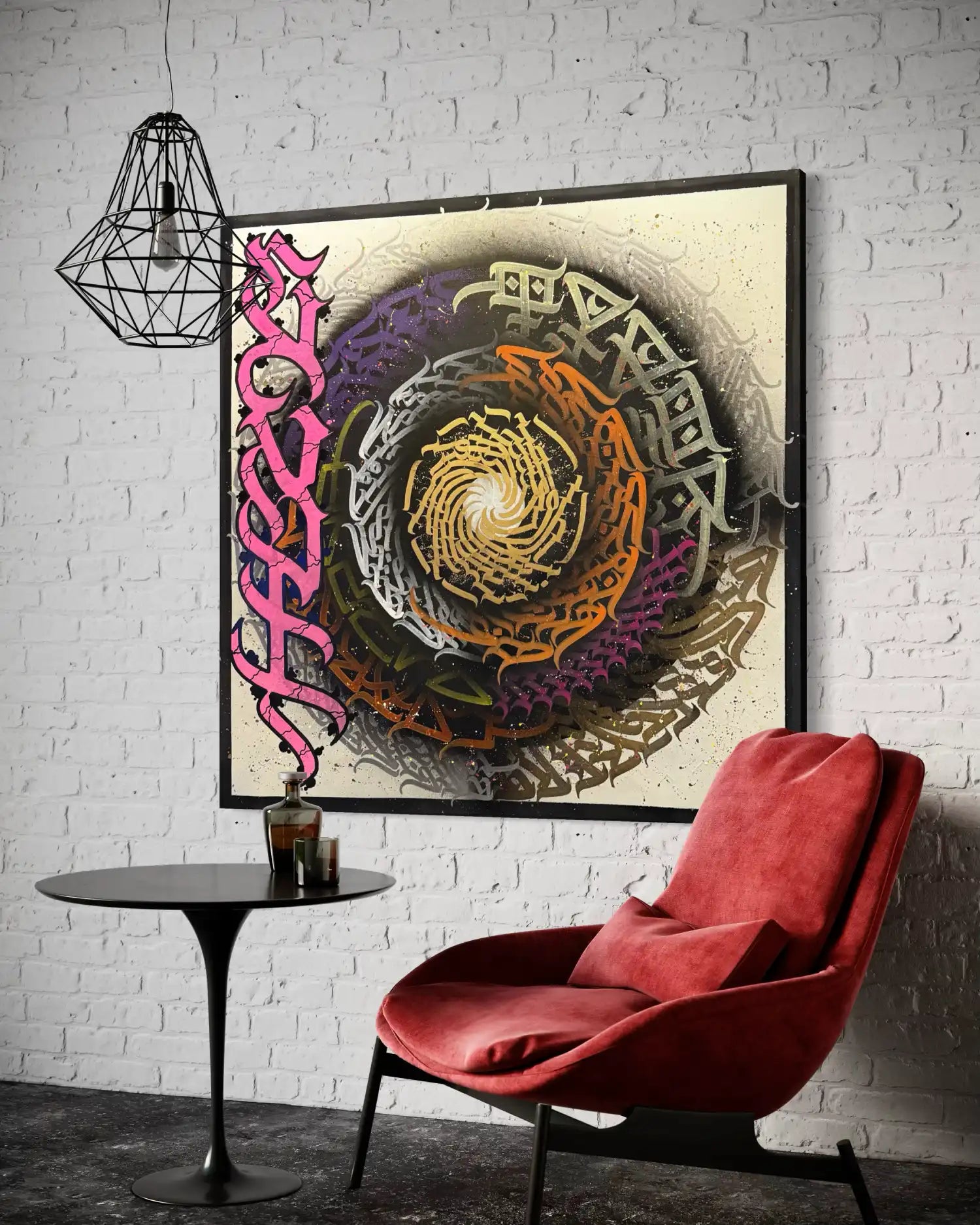 burnzy art wild style calligraffiti 2 room view