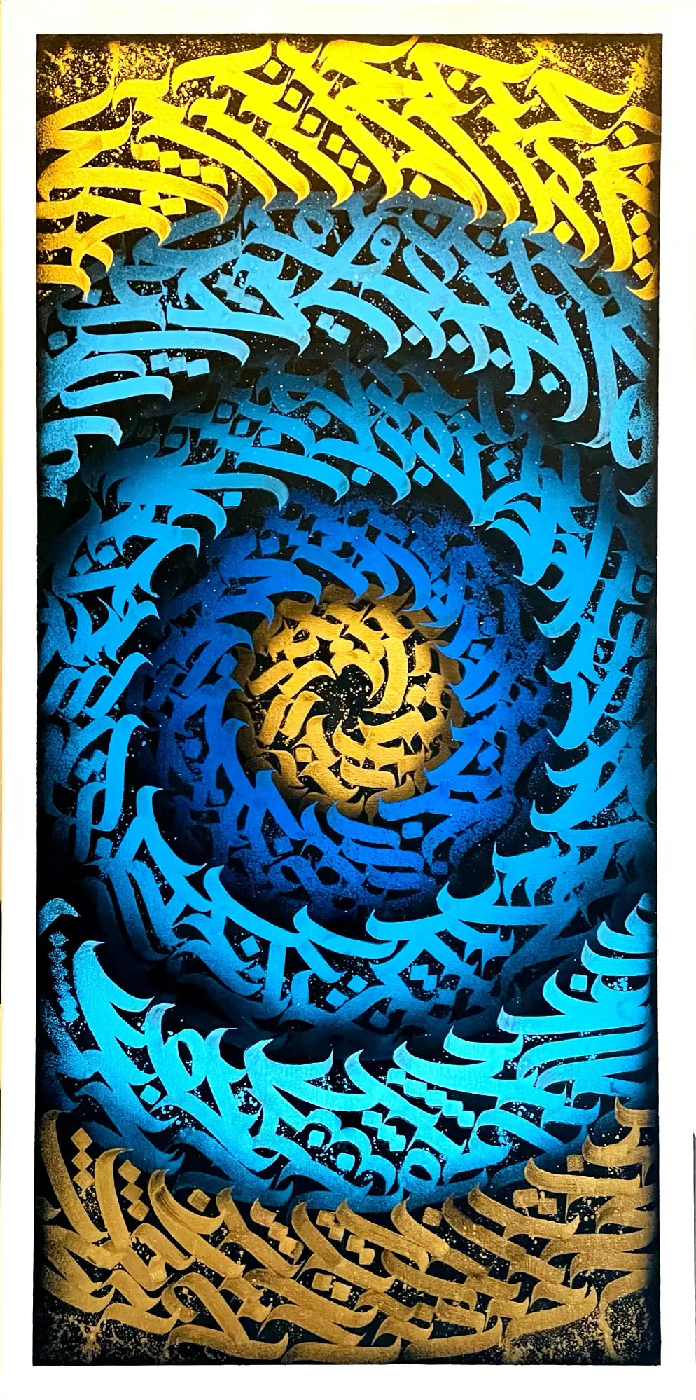 burnzyart Calligraffiti elements of the earth blue accent