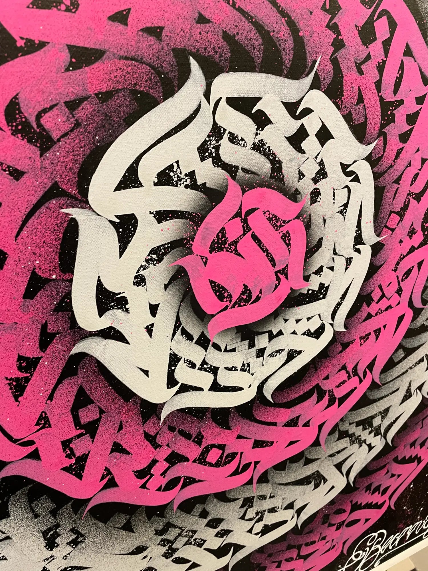 burnzyart Magenta madness top left angle