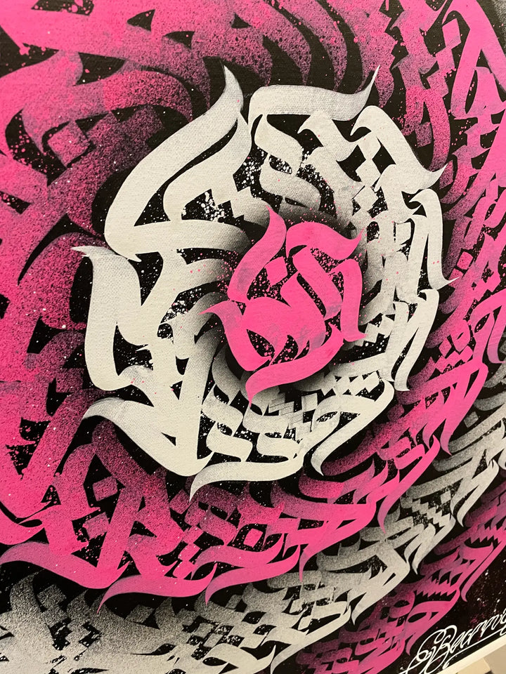 burnzyart Magenta madness top left angle