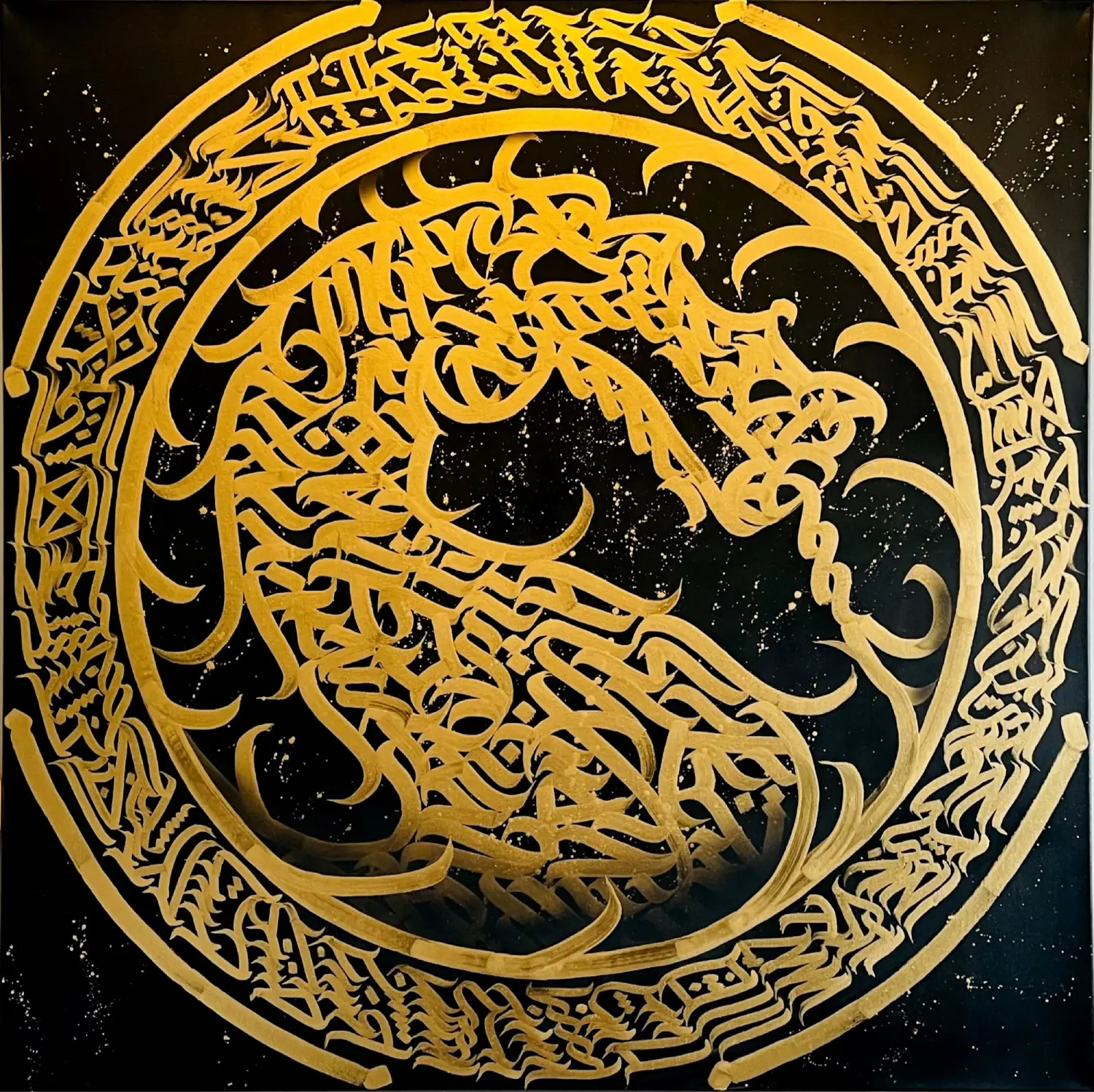 burnzyart Gold dragon Mortal kombat calligraffiti